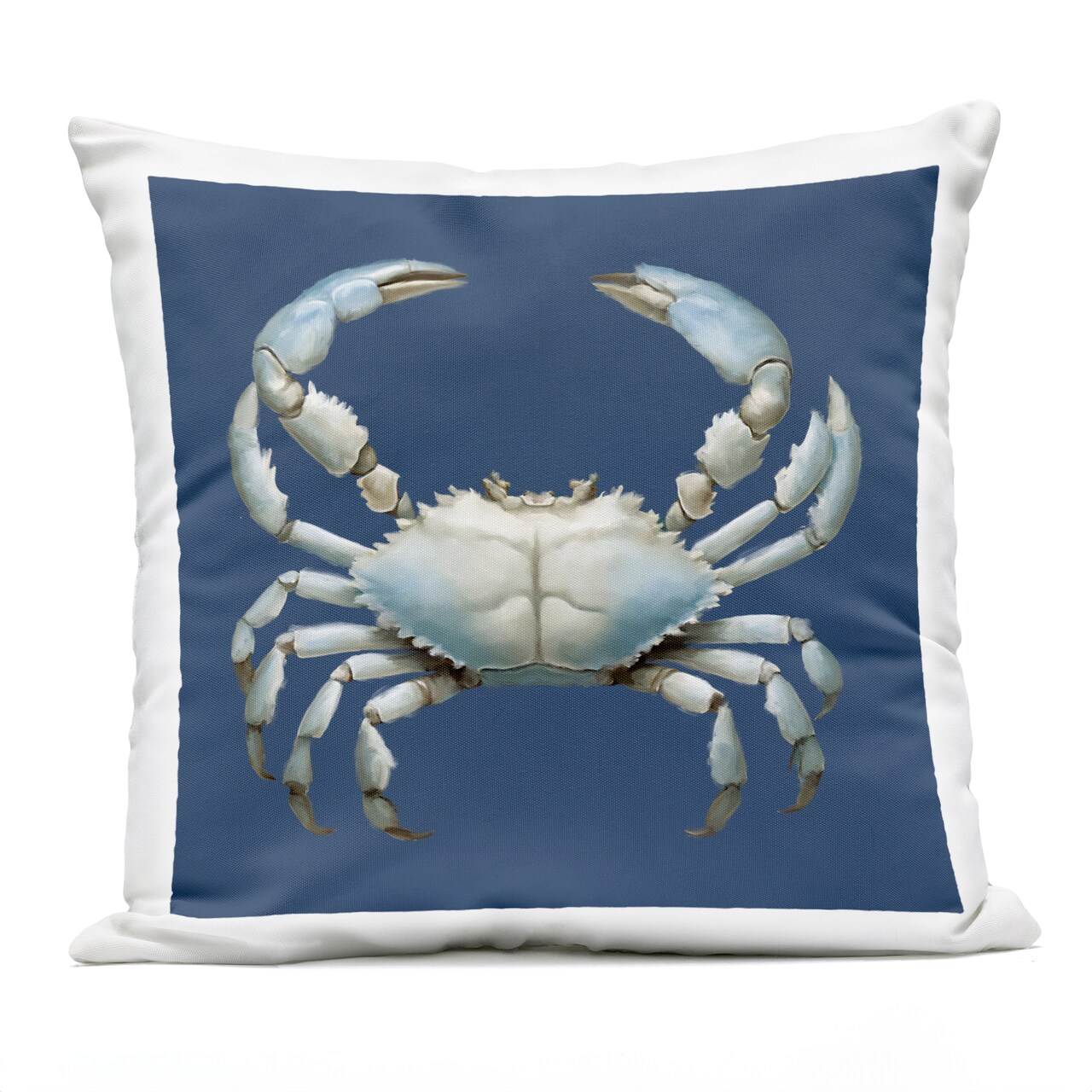 Stupell Industries Detailed Aquatic Blue Crab Outdoor Printed Pillow design by Elizabeth Medley, 18 x 7 x 18